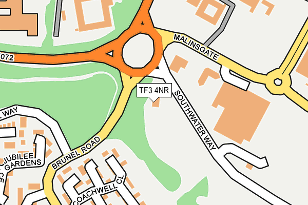 TF3 4NR map - OS OpenMap – Local (Ordnance Survey) TF3 4NR map - OS OpenMap – Local (Ordnance Survey)