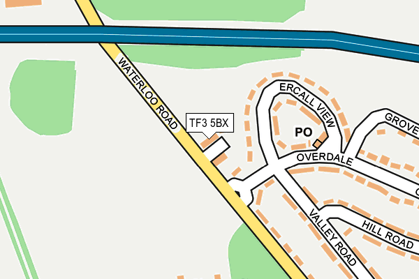 TF3 5BX map - OS OpenMap – Local (Ordnance Survey) TF3 5BX map - OS OpenMap – Local (Ordnance Survey)