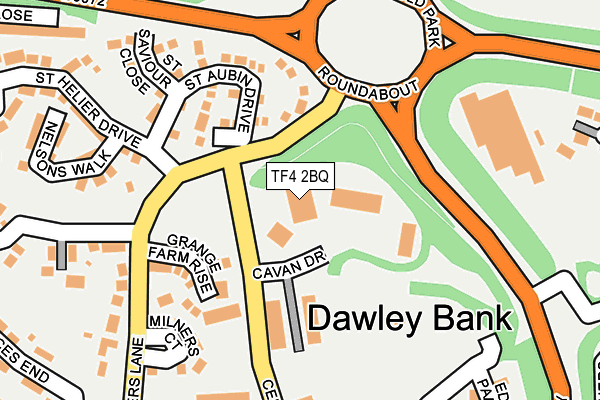 TF4 2BQ map - OS OpenMap – Local (Ordnance Survey) TF4 2BQ map - OS OpenMap – Local (Ordnance Survey)