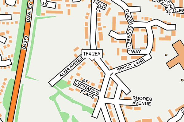 TF4 2EA map - OS OpenMap – Local (Ordnance Survey) TF4 2EA map - OS OpenMap – Local (Ordnance Survey)