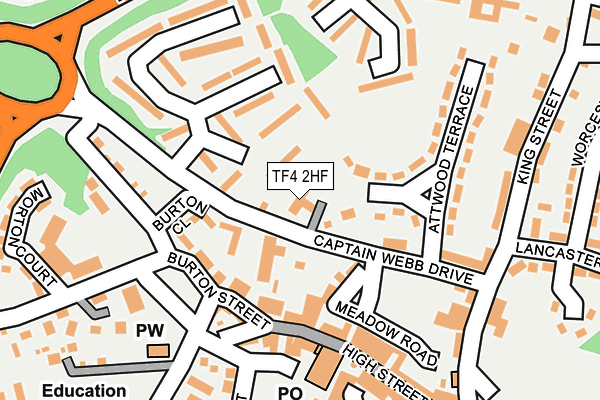 TF4 2HF map - OS OpenMap – Local (Ordnance Survey) TF4 2HF map - OS OpenMap – Local (Ordnance Survey)