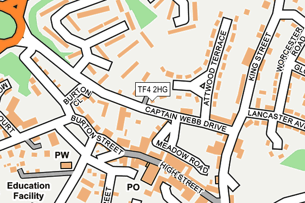TF4 2HG map - OS OpenMap – Local (Ordnance Survey) TF4 2HG map - OS OpenMap – Local (Ordnance Survey)
