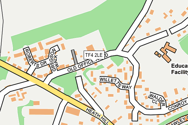 TF4 2LE map - OS OpenMap – Local (Ordnance Survey) TF4 2LE map - OS OpenMap – Local (Ordnance Survey)