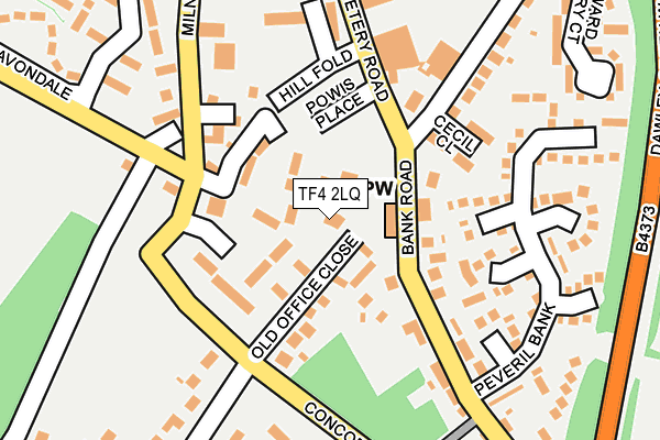 TF4 2LQ map - OS OpenMap – Local (Ordnance Survey) TF4 2LQ map - OS OpenMap – Local (Ordnance Survey)