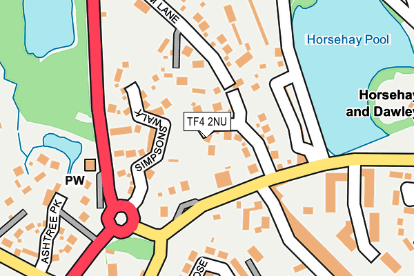 TF4 2NU map - OS OpenMap – Local (Ordnance Survey) TF4 2NU map - OS OpenMap – Local (Ordnance Survey)