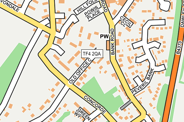 TF4 2QA map - OS OpenMap – Local (Ordnance Survey) TF4 2QA map - OS OpenMap – Local (Ordnance Survey)