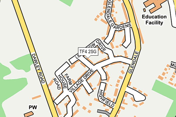 TF4 2SG map - OS OpenMap – Local (Ordnance Survey) TF4 2SG map - OS OpenMap – Local (Ordnance Survey)