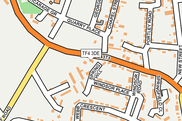 TF4 3DE map - OS OpenMap – Local (Ordnance Survey) TF4 3DE map - OS OpenMap – Local (Ordnance Survey)