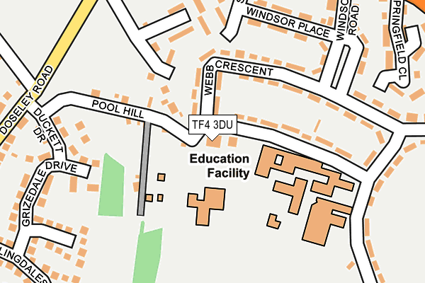 TF4 3DU map - OS OpenMap – Local (Ordnance Survey) TF4 3DU map - OS OpenMap – Local (Ordnance Survey)