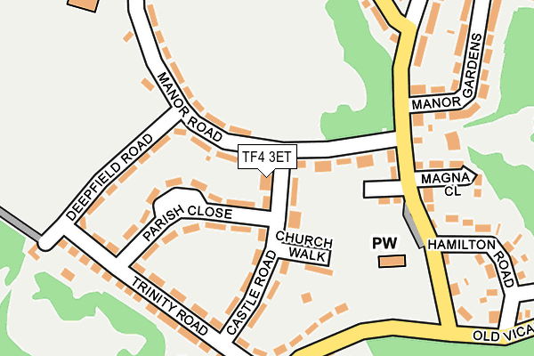 TF4 3ET map - OS OpenMap – Local (Ordnance Survey) TF4 3ET map - OS OpenMap – Local (Ordnance Survey)