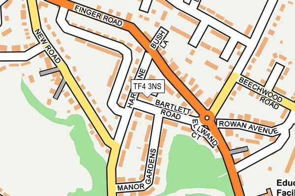 TF4 3NS map - OS OpenMap – Local (Ordnance Survey) TF4 3NS map - OS OpenMap – Local (Ordnance Survey)