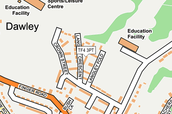 TF4 3PT map - OS OpenMap – Local (Ordnance Survey) TF4 3PT map - OS OpenMap – Local (Ordnance Survey)