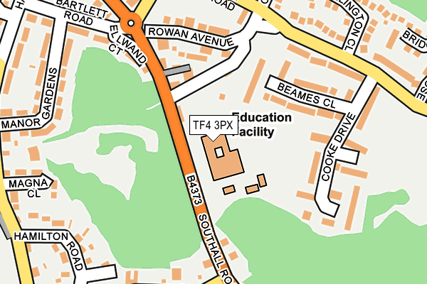 TF4 3PX map - OS OpenMap – Local (Ordnance Survey) TF4 3PX map - OS OpenMap – Local (Ordnance Survey)