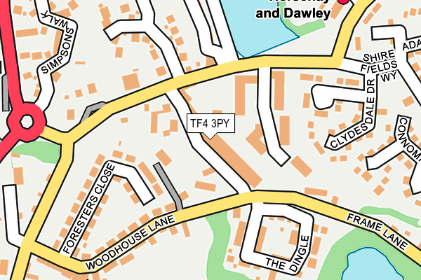 TF4 3PY map - OS OpenMap – Local (Ordnance Survey) TF4 3PY map - OS OpenMap – Local (Ordnance Survey)
