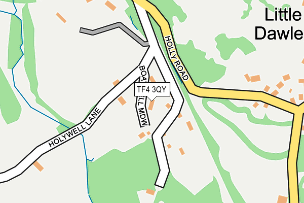 TF4 3QY map - OS OpenMap – Local (Ordnance Survey) TF4 3QY map - OS OpenMap – Local (Ordnance Survey)