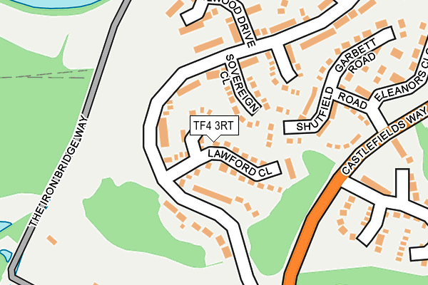 TF4 3RT map - OS OpenMap – Local (Ordnance Survey) TF4 3RT map - OS OpenMap – Local (Ordnance Survey)