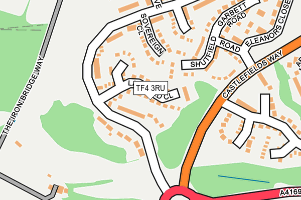 TF4 3RU map - OS OpenMap – Local (Ordnance Survey) TF4 3RU map - OS OpenMap – Local (Ordnance Survey)