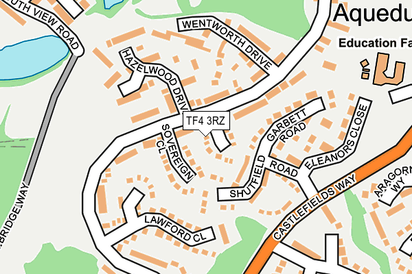 TF4 3RZ map - OS OpenMap – Local (Ordnance Survey) TF4 3RZ map - OS OpenMap – Local (Ordnance Survey)