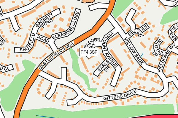 TF4 3SP map - OS OpenMap – Local (Ordnance Survey) TF4 3SP map - OS OpenMap – Local (Ordnance Survey)