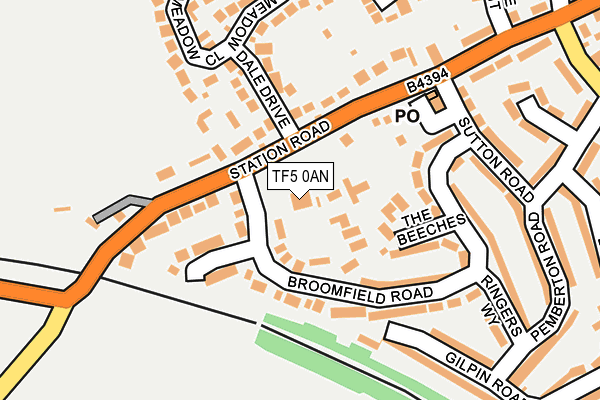 TF5 0AN map - OS OpenMap – Local (Ordnance Survey) TF5 0AN map - OS OpenMap – Local (Ordnance Survey)