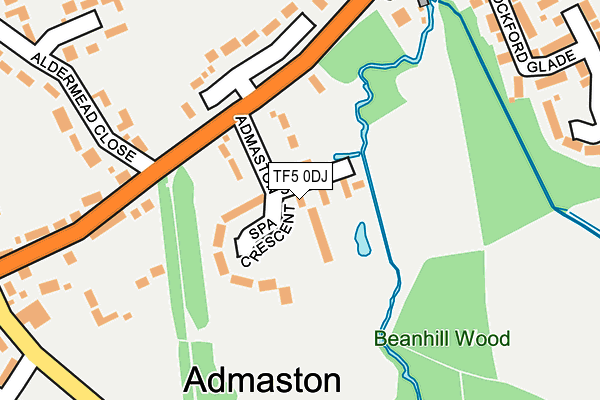 TF5 0DJ map - OS OpenMap – Local (Ordnance Survey) TF5 0DJ map - OS OpenMap – Local (Ordnance Survey)