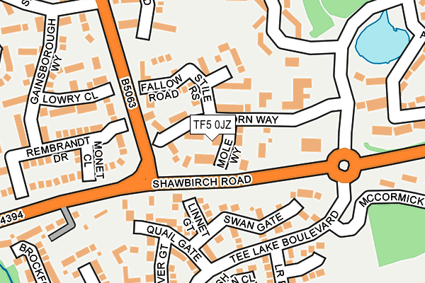 TF5 0JZ map - OS OpenMap – Local (Ordnance Survey) TF5 0JZ map - OS OpenMap – Local (Ordnance Survey)
