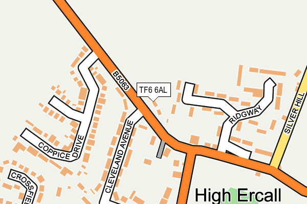 TF6 6AL map - OS OpenMap – Local (Ordnance Survey) TF6 6AL map - OS OpenMap – Local (Ordnance Survey)