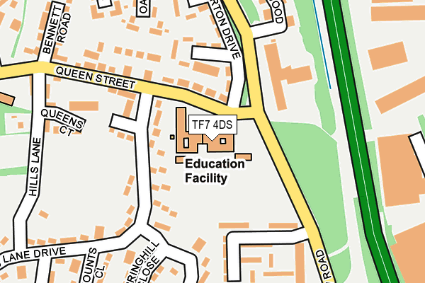 TF7 4DS map - OS OpenMap – Local (Ordnance Survey) TF7 4DS map - OS OpenMap – Local (Ordnance Survey)