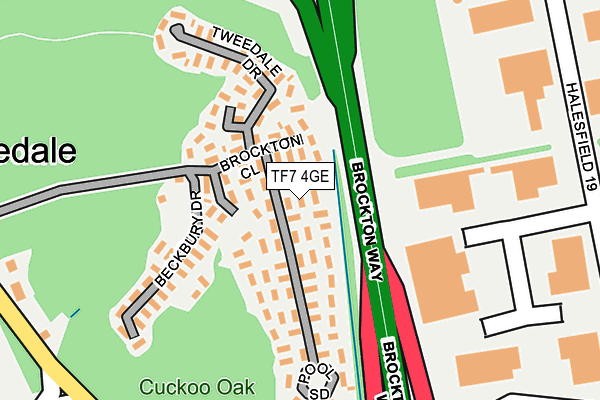 TF7 4GE map - OS OpenMap – Local (Ordnance Survey) TF7 4GE map - OS OpenMap – Local (Ordnance Survey)