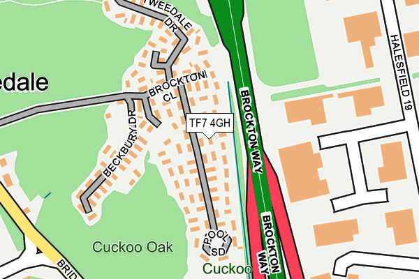 TF7 4GH map - OS OpenMap – Local (Ordnance Survey) TF7 4GH map - OS OpenMap – Local (Ordnance Survey)