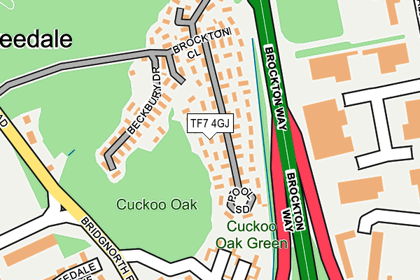 TF7 4GJ map - OS OpenMap – Local (Ordnance Survey) TF7 4GJ map - OS OpenMap – Local (Ordnance Survey)