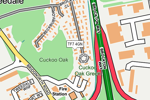 TF7 4GN map - OS OpenMap – Local (Ordnance Survey) TF7 4GN map - OS OpenMap – Local (Ordnance Survey)