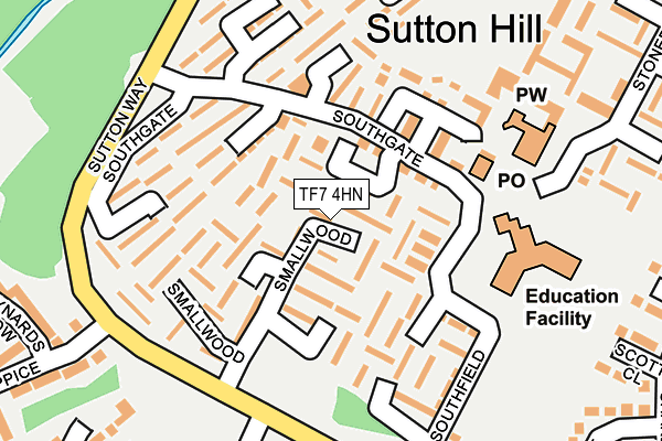 TF7 4HN map - OS OpenMap – Local (Ordnance Survey)