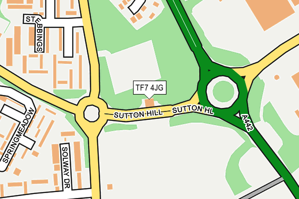 TF7 4JG map - OS OpenMap – Local (Ordnance Survey) TF7 4JG map - OS OpenMap – Local (Ordnance Survey)
