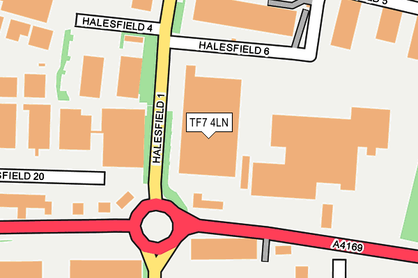 TF7 4LN map - OS OpenMap – Local (Ordnance Survey) TF7 4LN map - OS OpenMap – Local (Ordnance Survey)