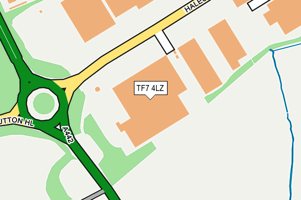 TF7 4LZ map - OS OpenMap – Local (Ordnance Survey) TF7 4LZ map - OS OpenMap – Local (Ordnance Survey)