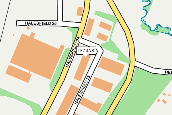 TF7 4NS map - OS OpenMap – Local (Ordnance Survey) TF7 4NS map - OS OpenMap – Local (Ordnance Survey)