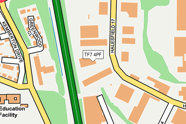 TF7 4PF map - OS OpenMap – Local (Ordnance Survey) TF7 4PF map - OS OpenMap – Local (Ordnance Survey)