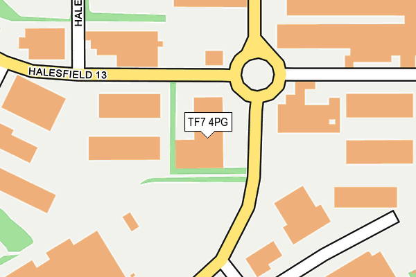 TF7 4PG map - OS OpenMap – Local (Ordnance Survey) TF7 4PG map - OS OpenMap – Local (Ordnance Survey)