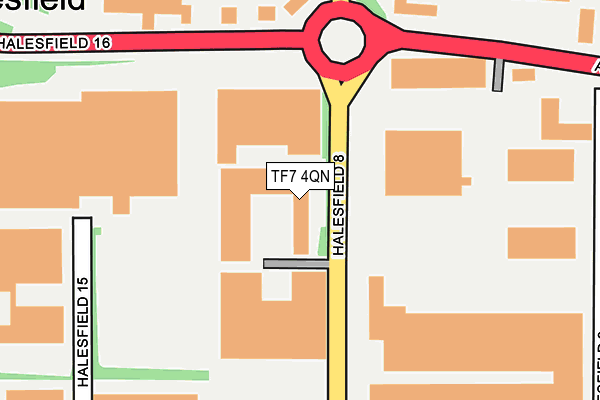 TF7 4QN map - OS OpenMap – Local (Ordnance Survey) TF7 4QN map - OS OpenMap – Local (Ordnance Survey)