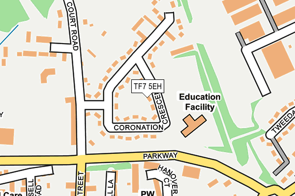 TF7 5EH map - OS OpenMap – Local (Ordnance Survey)