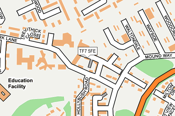 TF7 5FE map - OS OpenMap – Local (Ordnance Survey) TF7 5FE map - OS OpenMap – Local (Ordnance Survey)