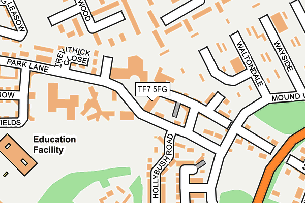 TF7 5FG map - OS OpenMap – Local (Ordnance Survey) TF7 5FG map - OS OpenMap – Local (Ordnance Survey)