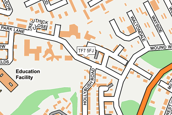 TF7 5FJ map - OS OpenMap – Local (Ordnance Survey) TF7 5FJ map - OS OpenMap – Local (Ordnance Survey)