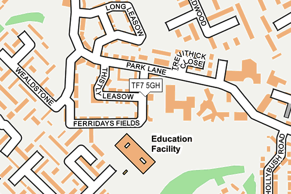 TF7 5GH map - OS OpenMap – Local (Ordnance Survey) TF7 5GH map - OS OpenMap – Local (Ordnance Survey)