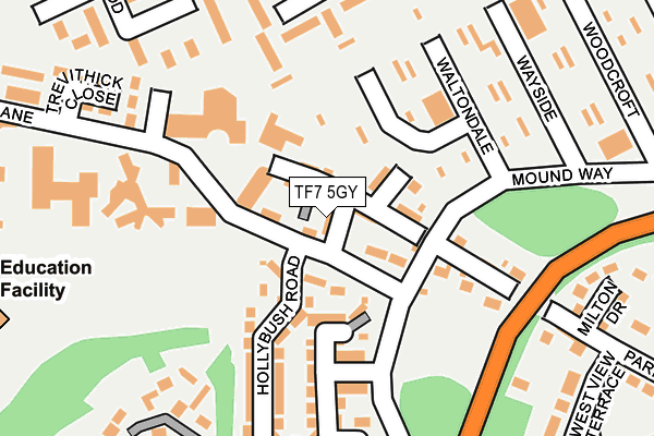 TF7 5GY map - OS OpenMap – Local (Ordnance Survey) TF7 5GY map - OS OpenMap – Local (Ordnance Survey)