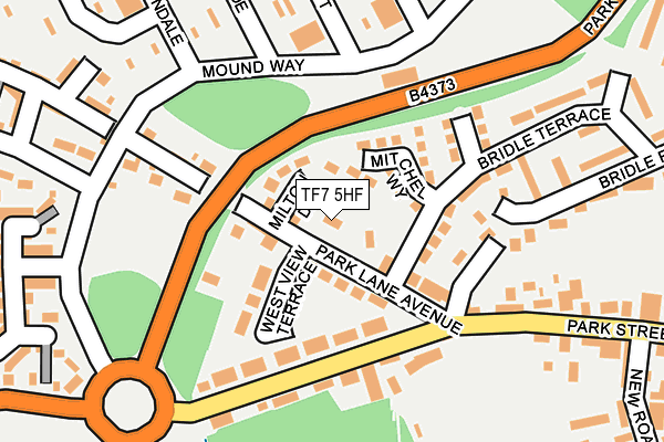 TF7 5HF map - OS OpenMap – Local (Ordnance Survey) TF7 5HF map - OS OpenMap – Local (Ordnance Survey)
