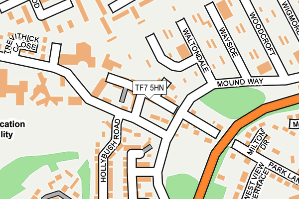 TF7 5HN map - OS OpenMap – Local (Ordnance Survey) TF7 5HN map - OS OpenMap – Local (Ordnance Survey)