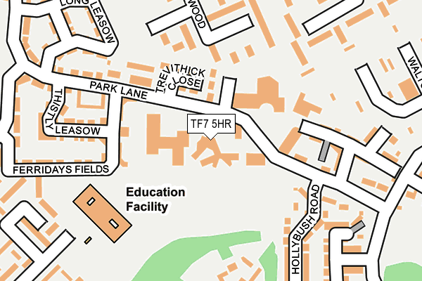 TF7 5HR map - OS OpenMap – Local (Ordnance Survey) TF7 5HR map - OS OpenMap – Local (Ordnance Survey)