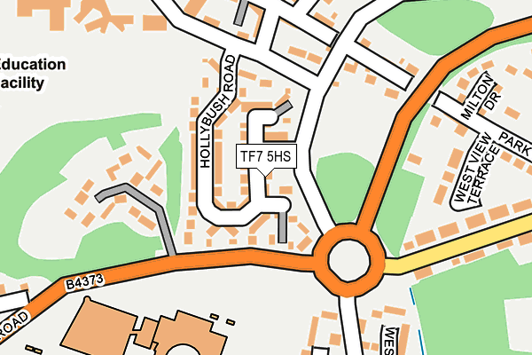 TF7 5HS map - OS OpenMap – Local (Ordnance Survey) TF7 5HS map - OS OpenMap – Local (Ordnance Survey)
